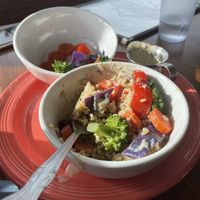 Steamed veggies and rice  at Wildflower Cafe and Bakery in Arcata