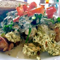 wildflower florentine sub tofu scramble at Wildflower Cafe and Bakery in Arcata