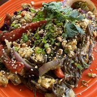 Thai peanut noodle  at Wildflower Cafe and Bakery in Arcata