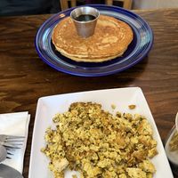 tofu scramble and pancakess  at Wildflower Cafe and Bakery in Arcata