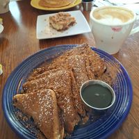 French toast, coffee cake, and pancakes at Wildflower Cafe and Bakery in Arcata