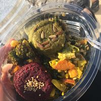 Everything from the four buffet items  at Le Spighe in Venice