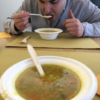 Lentil soup at Le Spighe in Venice