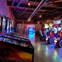 Barcade interior at Boxcar in Greensboro