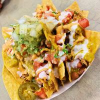 Jackfruit nachos  at Plant Love Food in El Monte
