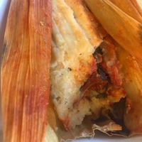tamal rojo at Plant Love Food in El Monte