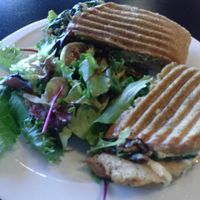 veganized chicken provolone panini at Red Velvet Cafe - Sahara in Las Vegas