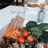 Fresh, nutritious salad with so many tastes. I enjoyed it very much!! at Bean There Cafe in Helsinki