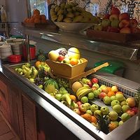 Delicious fruit bar at Legoland - Bricks Family Restaurant in Carlsbad