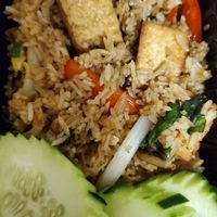 Basil fried rice (vegan) at Sip Saam Thai in Austin