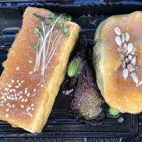 Delicious DENGAKU

"Broiled eggplant tofu, and portobello mushroom with miso-paste glaze.” #Veganuary at Cha-Ya in Berkeley