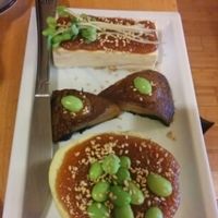 dengaku (broiled eggplant and tofu) - a la carte menu at Cha-Ya in Berkeley