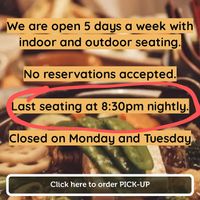 Even on their website it says last seating ... at Cha-Ya in Berkeley