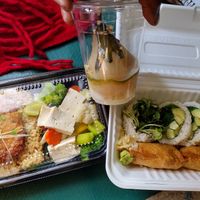 I ate all this as one meal, haha! Starting w dessert😋 at Cha-Ya in Berkeley