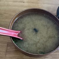 Vegan miso soupp  at Cha-Ya in Berkeley