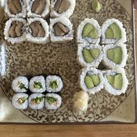 Sushi sampler - shiitake, avocado, and soy rolls  at Cha-Ya in Berkeley