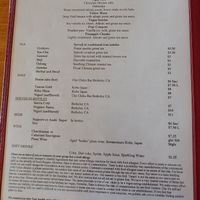 Menu 4 of 4 at Cha-Ya in Berkeley