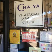 front door (they weren't actually closed :-) at Cha-Ya in Berkeley