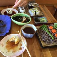 rolls and buckwheat noodles with sea vegetables  at Cha-Ya in Berkeley