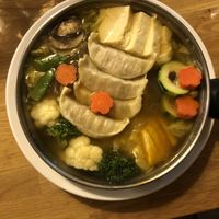 Hot Pot w/ Pot Stickers at Cha-Ya in Berkeley