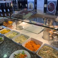 Trockener Steg salad bar at Trockener Steg in Zermatt