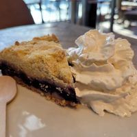Blueberry pie with whipped soy cream at Espresso House - Oslo S Flytogterminalen in Oslo