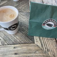 Pumpkin latte with coconut milk   at Espresso House - Oslo S Flytogterminalen in Oslo