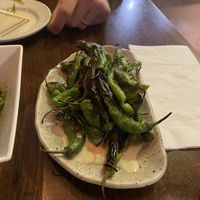 Shishito peppers with tofu aioli    at Zen Box Izakaya in Minneapolis