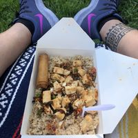 Ma Po Tofu Lunch Special. Plenty of rice   at Long Life Veggie House in Berkeley