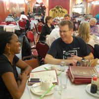 Great place for a party!

Three big 8-10 person tables in the middle. at Long Life Veggie House in Berkeley