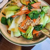 Stir fry at Long Life Veggie House in Berkeley