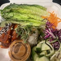 Sweet and spicy lettuce wraps  at Community Restaurant in Oakville
