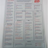 The Menu at Miami Burger Test Kitchen in Reading