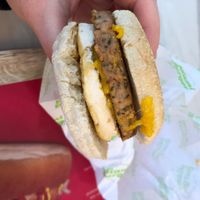 Sausage, egz and cheeze muffin  at Miami Burger Test Kitchen in Reading