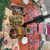 French toast, fala-tones, maduros burger  at Aguacate in Miami