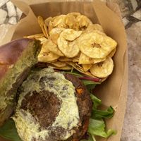 magic mushroom burger 🤩  at Aguacate in Miami