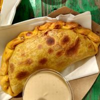 Empanada chipotle sauce at Aguacate in Miami