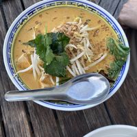Vegetable laksa  at Madam Woo in Hamilton