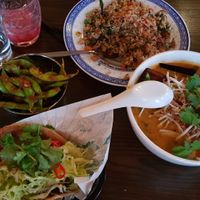 Fried rice and curry at Madam Woo in Hamilton
