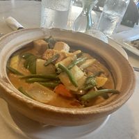Get the clay pot made with tofu. Delicious!  at The Vault in Savannah