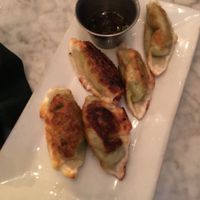  Edamame dumplings and soy-ginger sauce  at The Vault in Savannah