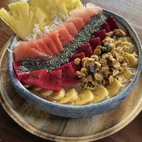 Vegan chocolate chia fruit bowl - so good!  at Brother Bong in Siem Reap