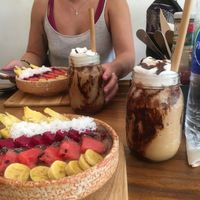 Iced mocha and smoothie bowl  at Brother Bong in Siem Reap