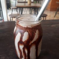 Choc banana coconut milk smoothie at Brother Bong in Siem Reap