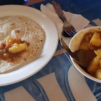 Curry with vegetable and roti at Sabaidee Odisha in Houaphanh