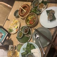 A variety of the small plates you can get- make sure to let them know you’re vegan.   at Sadhu in Hanoi