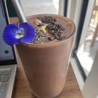 Chunky Monkey smoothie  at Yerbabuena in Bacalar