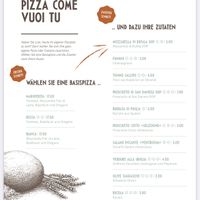 Menue at Molino Pizzeria Ristorante - Stauffacherstrasse in Zurich
