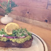 Avocado toast vegan at Sally Loo's Wholesome Cafe in San Luis Obispo