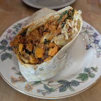 Breakfast burrito at Sally Loo's Wholesome Cafe in San Luis Obispo
